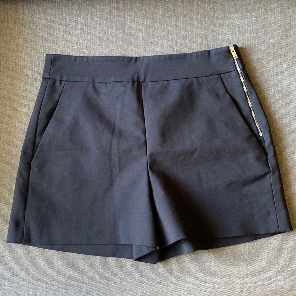High waisted black shorts from zara